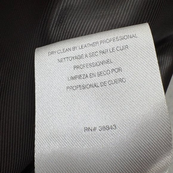 Izod Genuine Lamb Leather Jacket Brown Zip Front Size Medium - Picture 9 of 9